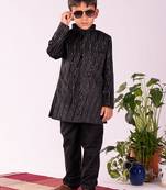 black sherwani set