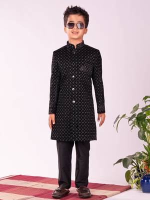  Black Sherwani Set 1