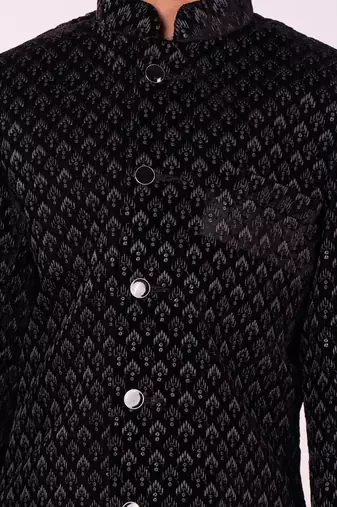  Black Sherwani Set