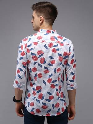 men's long sleeves abstract white shirt 4