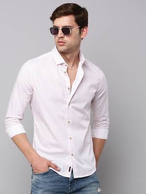 men's long sleeves geometric rose shirt 1