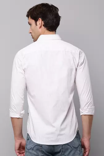 men's long sleeves geometric rose shirt