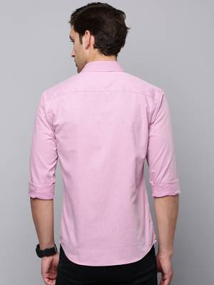 Showoff men's long sleeves solid mauve shirt 4
