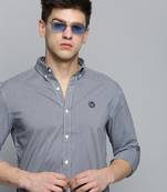 men's long sleeves shepherd checks navy blue shirt