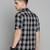 Showoff men's short sleeves checked black shirt