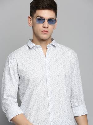 men's long sleeves conversational white shirt 1
