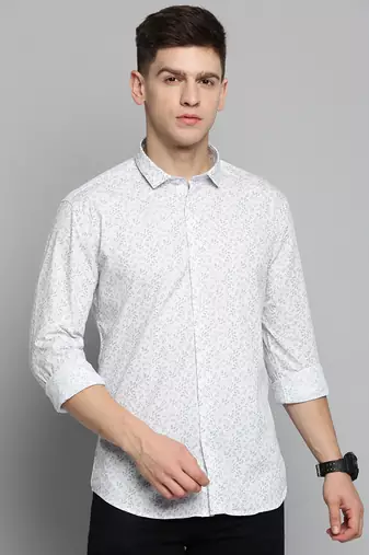men's long sleeves conversational white shirt