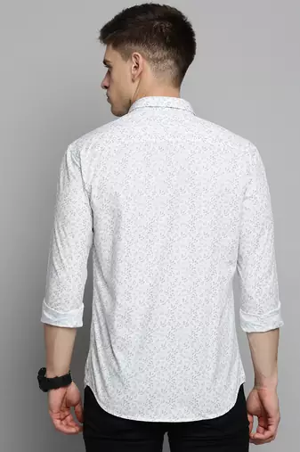 men's long sleeves conversational white shirt