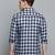 Showoff men's long sleeves checked blue shirt