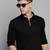 Showoff men's long sleeves solid black shirt