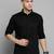 Showoff men's long sleeves solid black shirt