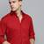 Showoff men's long sleeves solid red shirt