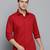 Showoff men's long sleeves solid red shirt