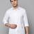 Showoff men's long sleeves solid white shirt