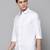 Showoff men's long sleeves solid white shirt