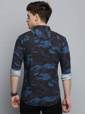 men's long sleeves camouflage black shirt 4