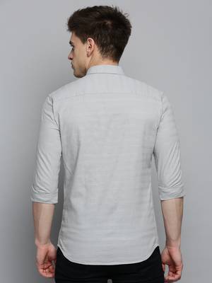Showoff men's long sleeves solid grey shirt 4