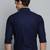 Showoff men's long sleeves vertical stripes navy blue shirt