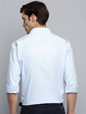 Showoff men's long sleeves pinstripes blue shirt 4