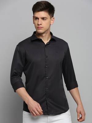 Showoff men's long sleeves solid grey shirt 2