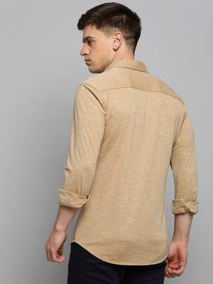men's long sleeves solid copper shirt 4