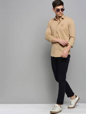 men's long sleeves solid copper shirt 5
