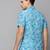 Showoff men's short sleeves abstract blue shirt