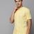 Showoff men's short sleeves textured yellow shirt
