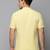 Showoff men's short sleeves textured yellow shirt