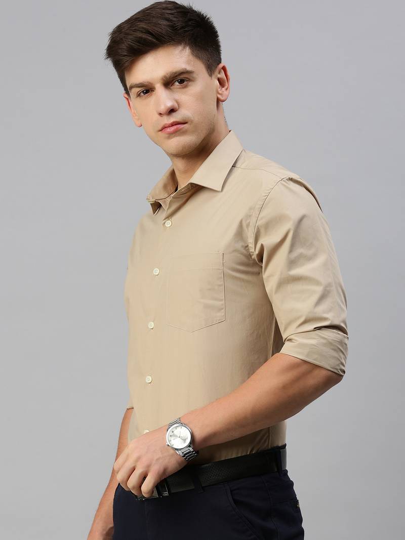 【Sefr】24ss khaki Yasu shirt Showoff men's long sleeves solid khaki shirt - SHOWOFF - 4403741