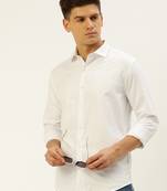 men's long sleeves solid white shirt