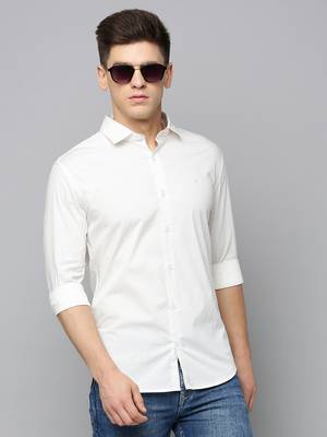 men's long sleeves abstract off white shirt 1