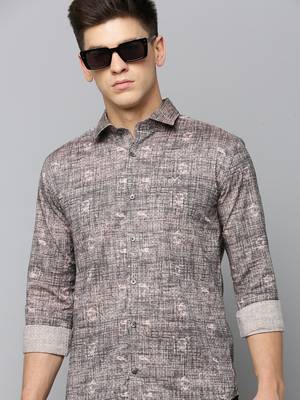 men's long sleeves conversational black shirt 1