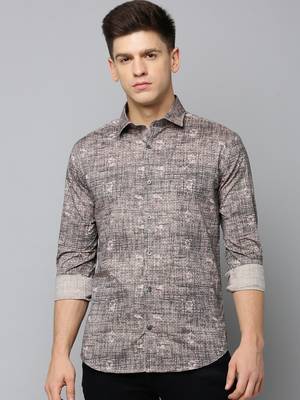 men's long sleeves conversational black shirt 2