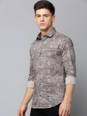 men's long sleeves conversational black shirt 3