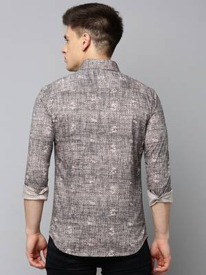men's long sleeves conversational black shirt 4