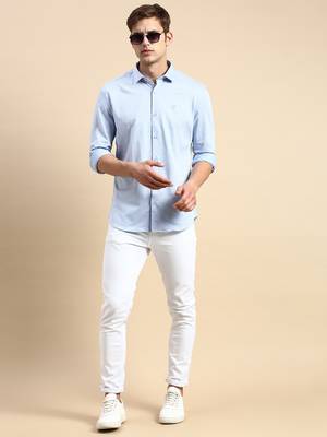 men's long sleeves shepherd checks blue shirt 5