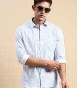 men's long sleeves polka dots off white shirt