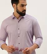 Showoff men's long sleeves solid lavender shirt