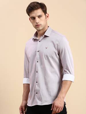 men's long sleeves vertical stripes mauve shirt 3