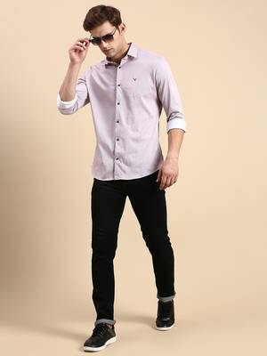 men's long sleeves vertical stripes mauve shirt 5