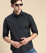men's long sleeves solid navy blue shirt