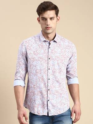 men's long sleeves abstract grey shirt 2
