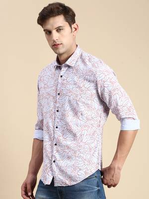 men's long sleeves abstract grey shirt 3