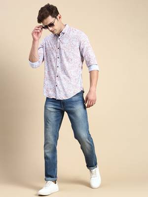 men's long sleeves abstract grey shirt 5