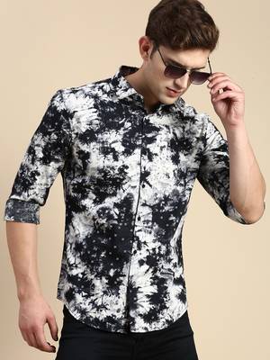 Showoff men's long sleeves faded black shirt 1