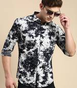 Showoff men's long sleeves faded black shirt