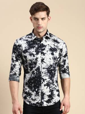 Showoff men's long sleeves faded black shirt 2