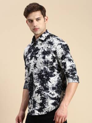 Showoff men's long sleeves faded black shirt 3