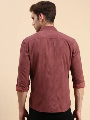 men's long sleeves abstract mauve shirt 4